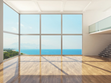 fixed windows looking over ocean